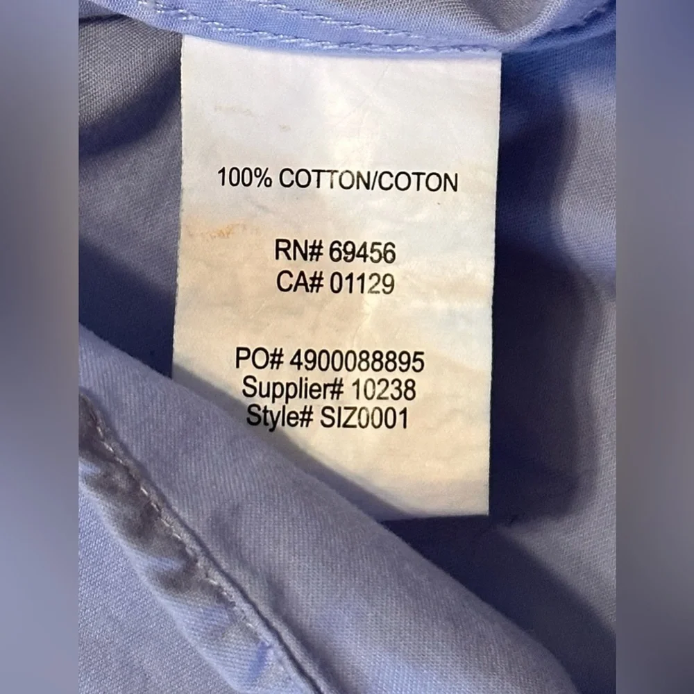 KIDS BOYS Michael Kors Blue Cotton Button-down Collared Dress Shirt - SIZE 8
